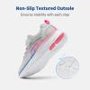 DREAM PAIRS Boys Girls Sneakers Kids Tennis Running Shoes EZ-ONs EZ-Plays Athletic Sport Gym Lightweight Breathable Shoes(Light Grey/Pink)