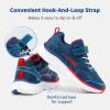 DREAM PAIRS Boys Girls Sneakers Kids Tennis Running Shoes EZ-ONs EZ-Plays Athletic Sport Gym Lightweight Breathable Shoes(Navy/Red)