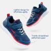 DREAM PAIRS Boys Girls Sneakers Kids Tennis Running Shoes EZ-ONs EZ-Plays Athletic Sport Gym Lightweight Breathable Shoes(Navy/Red)
