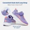 DREAM PAIRS Boys Girls Sneakers Kids Tennis Running Shoes EZ-ONs EZ-Plays Athletic Sport Gym Lightweight Breathable Shoes(Purple/Pink)