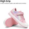DREAM PAIRS Toddler Boys Girls Sneakers Casual Lightweight Kids Storybook Walking Skate Shoes(Rainbow/Pink)