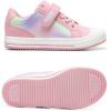 DREAM PAIRS Toddler Boys Girls Sneakers Casual Lightweight Kids Storybook Walking Skate Shoes(Rainbow/Pink)
