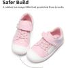 DREAM PAIRS Toddler Boys Girls Sneakers Casual Lightweight Kids Storybook Walking Skate Shoes(Rainbow/Pink)