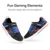 DREAM PAIRS Toddler Boys Sneakers Little Kids Shoes Playful Fun Cartoon Causal Walking Non-Slip Hook and Loop(Black)