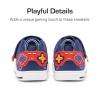 DREAM PAIRS Toddler Boys Sneakers Little Kids Shoes Playful Fun Cartoon Causal Walking Non-Slip Hook and Loop(Navy)