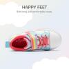 DREAM PAIRS Toddler Girls Shoes Rainbow Sneakers Casual School Walking Hook and Loop Footwear for Toddler/Little Kids(Rainbow/Blue)