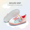 DREAM PAIRS Toddler Girls Shoes Rainbow Sneakers Casual School Walking Hook and Loop Footwear for Toddler/Little Kids(Rainbow/Blue)