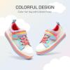 DREAM PAIRS Toddler Girls Shoes Rainbow Sneakers Casual School Walking Hook and Loop Footwear for Toddler/Little Kids(Rainbow/Blue)