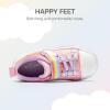 DREAM PAIRS Toddler Girls Shoes Rainbow Sneakers Casual School Walking Hook and Loop Footwear for Toddler/Little Kids(Rainbow/Pink)