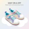 DREAM PAIRS Toddler Girls Shoes Rainbow Sneakers Casual School Walking Hook and Loop Footwear for Toddler/Little Kids(Rainbow/Purple)