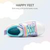 DREAM PAIRS Toddler Girls Shoes Rainbow Sneakers Casual School Walking Hook and Loop Footwear for Toddler/Little Kids(Rainbow/Purple)