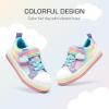 DREAM PAIRS Toddler Girls Shoes Rainbow Sneakers Casual School Walking Hook and Loop Footwear for Toddler/Little Kids(Rainbow/Purple)