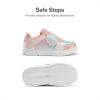 DREAM PAIRS Toddler Girls Sneakers Sparkly Shiny Lightweight Comfortable Hook and Loop Casual Walking Little Kids Shoes(Pink/Rainbow)