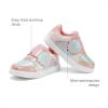 DREAM PAIRS Toddler Girls Sneakers Sparkly Shiny Lightweight Comfortable Hook and Loop Casual Walking Little Kids Shoes(Pink/Rainbow)