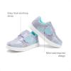 DREAM PAIRS Toddler Girls Sneakers Sparkly Shiny Lightweight Comfortable Hook and Loop Casual Walking Little Kids Shoes(Purple/Rainbow)