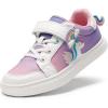 DREAM PAIRS Girls Shoes Toddler Sneakers Rainbow Storybook Casual School Walking Footwear for Toddler/Little Kids(Rainbow/White)