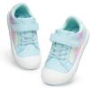 DREAM PAIRS Toddler Boys Girls Sneakers Casual Lightweight Kids Storybook Walking Skate Shoes(Rainbow/Blue)