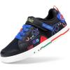 DREAM PAIRS Toddler Boys Sneakers Little Kids Shoes Playful Fun Cartoon Causal Walking Non-Slip Hook and Loop(Black)