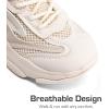 DREAM PAIRS Kids Girls Sneakers Jelly Sole Lace up Shoes Lightweight Walking Shoes for Girls Boys(Beige)