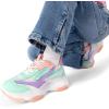 DREAM PAIRS Kids Girls Sneakers Jelly Sole Lace up Shoes Lightweight Walking Shoes for Girls Boys(Multi)