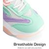 DREAM PAIRS Kids Girls Sneakers Jelly Sole Lace up Shoes Lightweight Walking Shoes for Girls Boys(Multi)