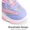 DREAM PAIRS Kids Girls Sneakers Jelly Sole Lace up Shoes Lightweight Walking Shoes for Girls Boys(Purple/Pink)