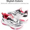 DREAM PAIRS Kids Girls Sneakers Jelly Sole Lace up Shoes Lightweight Walking Shoes for Girls Boys(Silver/Hot Pink)