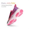 DREAM PAIRS Kids Girls Sneakers Zipper Casual Shoes Jelly Sole Sports Shoes Lightweight Walking Shoes(Black/Pink)