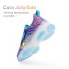 DREAM PAIRS Kids Girls Sneakers Zipper Casual Shoes Jelly Sole Sports Shoes Lightweight Walking Shoes(Blue)