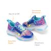 DREAM PAIRS Kids Girls Sneakers Zipper Casual Shoes Jelly Sole Sports Shoes Lightweight Walking Shoes(Blue)