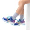DREAM PAIRS Kids Girls Sneakers Zipper Casual Shoes Jelly Sole Sports Shoes Lightweight Walking Shoes(Blue)
