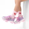 DREAM PAIRS Kids Girls Sneakers Zipper Casual Shoes Jelly Sole Sports Shoes Lightweight Walking Shoes(Pink)