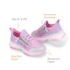 DREAM PAIRS Kids Girls Sneakers Zipper Casual Shoes Jelly Sole Sports Shoes Lightweight Walking Shoes(Pink)