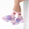 DREAM PAIRS Kids Girls Sneakers Zipper Casual Shoes Jelly Sole Sports Shoes Lightweight Walking Shoes(Purple)