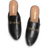 DREAM PAIRS Mules for Women Flats Comfortable Buckle Mules Slip on Slides Backless Loafers Shoes(Black-snake)