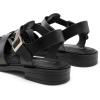 DREAM PAIRS Womens Fisherman Gladiator Braided Flat Sandal Cute Woven Strappy Closed Toe Shoes for Summer(Black-pu)