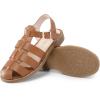 DREAM PAIRS Womens Fisherman Gladiator Braided Flat Sandal Cute Woven Strappy Closed Toe Shoes for Summer(Brown-pu)