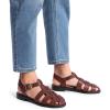 DREAM PAIRS Womens Fisherman Gladiator Braided Flat Sandal Cute Woven Strappy Closed Toe Shoes for Summer(Burgundy-pu)