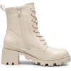 DREAM PAIRS Women’s Lace Up Combat Ankle Boots Fashion Low Chunky Heel Lug Sole Fall Heeled Booties Shoes(Beige)