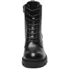 DREAM PAIRS Women’s Lace Up Combat Ankle Boots Fashion Low Chunky Heel Lug Sole Fall Heeled Booties Shoes(Black)