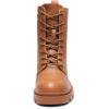 DREAM PAIRS Women’s Lace Up Combat Ankle Boots Fashion Low Chunky Heel Lug Sole Fall Heeled Booties Shoes(Brown)