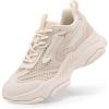DREAM PAIRS Kids Girls Sneakers Jelly Sole Lace up Shoes Lightweight Walking Shoes for Girls Boys(Beige)