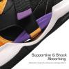 DREAM PAIRS Kids Basketball Shoes Boys Girls Low-top Sneakers Durable Sports Shoes Lace-up Breathable School Trainers for Little Big Kids Youth(Black/Gold/Purple)
