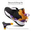 DREAM PAIRS Kids Basketball Shoes Boys Girls Low-top Sneakers Durable Sports Shoes Lace-up Breathable School Trainers for Little Big Kids Youth(Black/Gold/Purple)