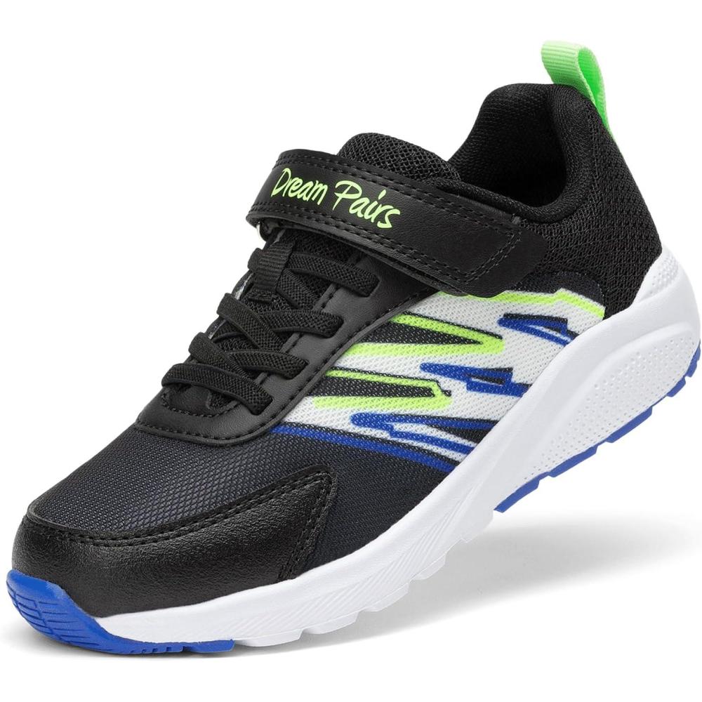 imageDREAM PAIRS Boys Girls Shoes Kids Tennis Running Athletic School Gym Breathable Lightweight Sneakers for LittleBig KidBlack
