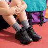 DREAM PAIRS Girls Boys Shoes Kids Lace up Tennis Sparkle Glitter Athletic Running Sneakers(All Black)