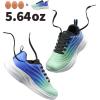 DREAM PAIRS Girls Boys Shoes Kids Lace up Tennis Sparkle Glitter Athletic Running Sneakers(Light Green/Blue)