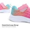 DREAM PAIRS Girls Shoes Kids Tennis Sparkle Ease Running Athletic Lightweight Sneakers for Little/Big Kids Toddler(Blue/Hot Pink/Green)