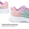 DREAM PAIRS Girls Shoes Kids Tennis Sparkle Ease Running Athletic Lightweight Sneakers for Little/Big Kids Toddler(Pink/Green)