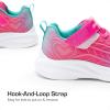 DREAM PAIRS Girls Shoes Kids Tennis Sparkle Ease Running Athletic Lightweight Sneakers for Little/Big Kids Toddler(Purple/Hot Pink)